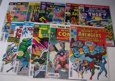 True Believers What If? lot of 12 Marvel 2018 FF Spider-Man Conan Avengers Thor