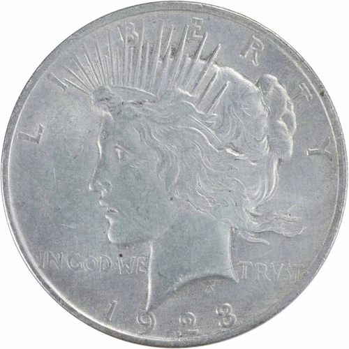 1923 Peace Dollar Counterstamp Camp David Peace Summit 1978 AU Uncertified #204