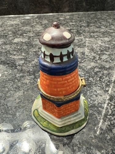 Portagioie porcellana ceramica dipinta faro vintage mondo ceramica #9550 - Foto 4 di 6