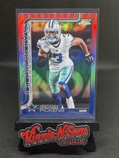 2025 Topps Chrome George Pickens Red,White, and Blue Parallel #80 Cowboys