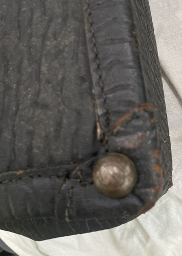 Vintage Black Doctor Leather Bag Antique Doctor Bag Medical - Large 19”x10”x12” - Picture 19 of 20