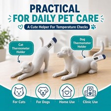 3D Printed Animal Digital Thermometer Holder Stand Pet Care Desk Organizer
