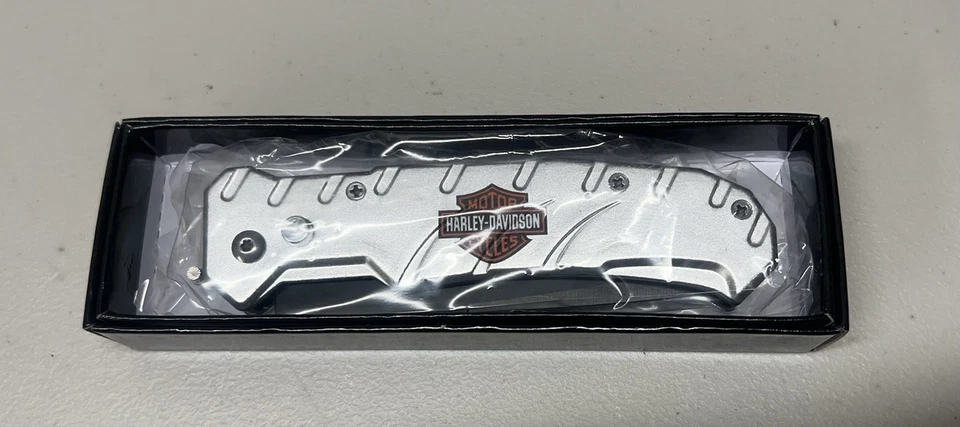 8" Harley Davidson Tactical Rescue Survival Pocket Knife - Image 3 of 4