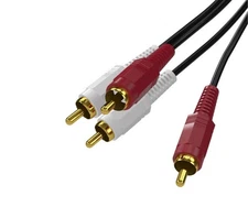 2 RCA Male to 2 RCA Male Cable Wire Gold Plated Cord Stereo Audio 4.4Ft