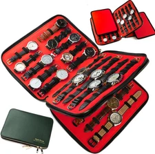 40 Slots Big Case Bag Watch Band Storage Strap Organizer Double Layer, Watch ...