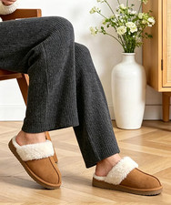 Fuzzy Memory Foam Slippers for Women Indoor Outdoor House Shoes, All Size