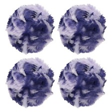 35yds Faux Fur Yarn, 4 Skeins 50g 0.7"OD Fuzzy Yarn, Dark Light Purple