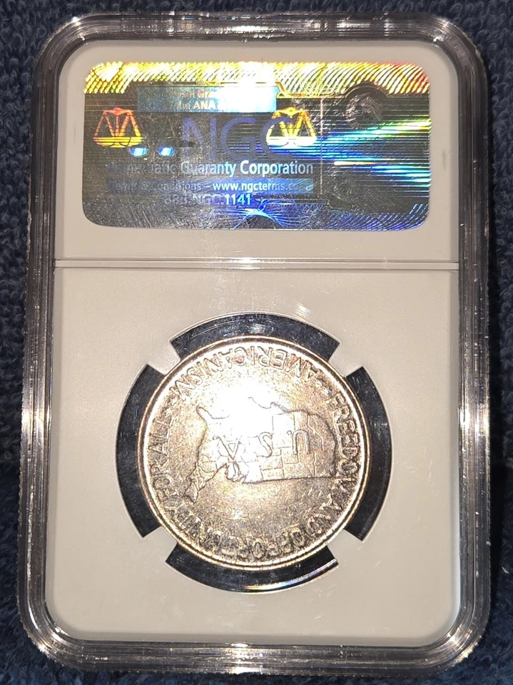 1952 Washington/Carver  Commemorative Half Dollar*NGC *Ms-65*HIGH GRADE*TONED* - Image 3 of 4