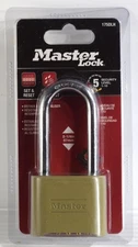 MASTER LOCK 175DLH RESETTABLE COMBINATION LONG SHACKLE PADLOCK - NEW SEALED
