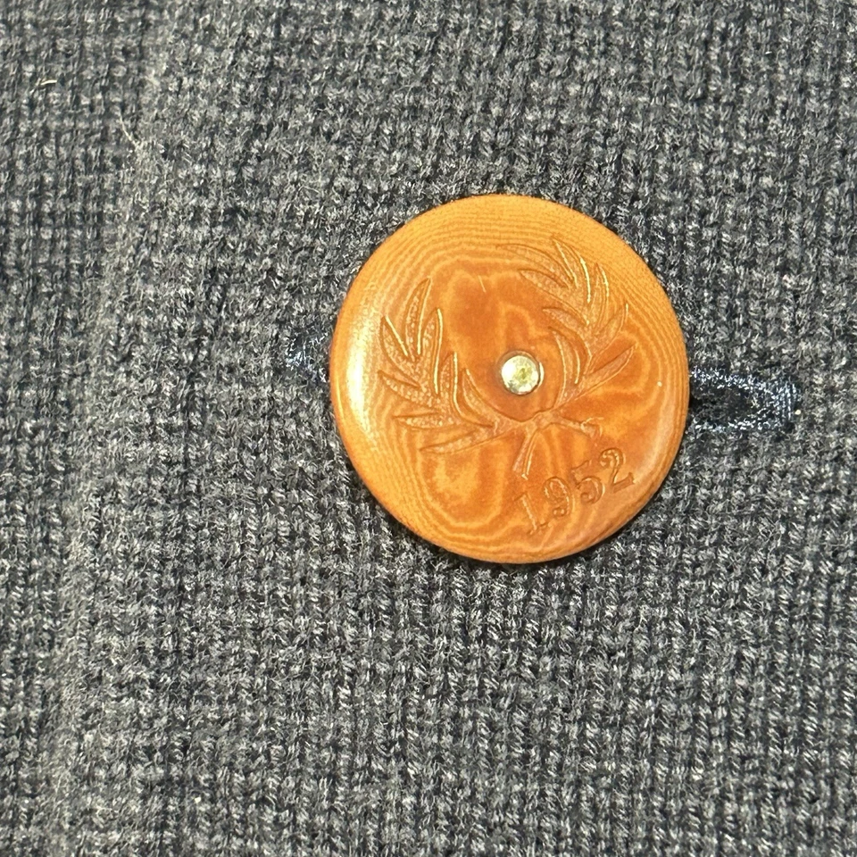 Fred Perry Panelled Elbow Cardigan With Pockets Size Large Navy Grandpacore - Image 3 of 4