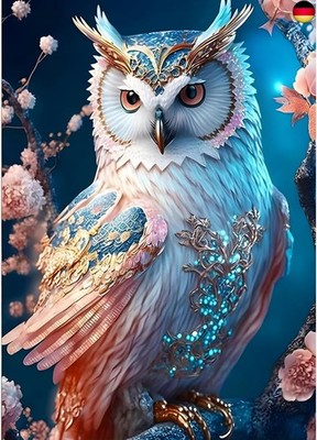 DPHERO Diamond Painting Eule Diamant Painting Bilder Fantasie Diamond Painting