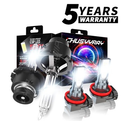 For Infiniti JX35 2013 - LED HID Headlights High/Low Beam + Fog Light 4Bulbs