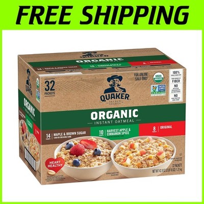 Certified Organic Oatmeal, 3 Flavor Variety, 32 Ct=-**-~