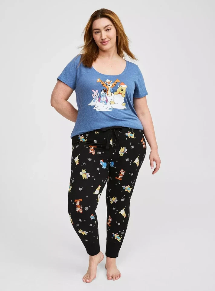 Disney Winnie the Pooh Navidad Dormir Top Torrid Talla Grande 6 Nuevo Con Etiquetas Pijama Vacacional Foto 2 de 4