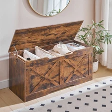 HOOBRO Entryway Storage Chest Toy Box Organizer Storage Bench 39.4” Toy Chest