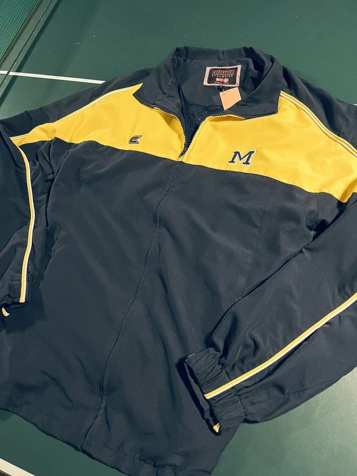 Casaco vintage University Of Michigan Wolverines NCAA com zíper GRANDE Coliseu - Imagem 2 de 4