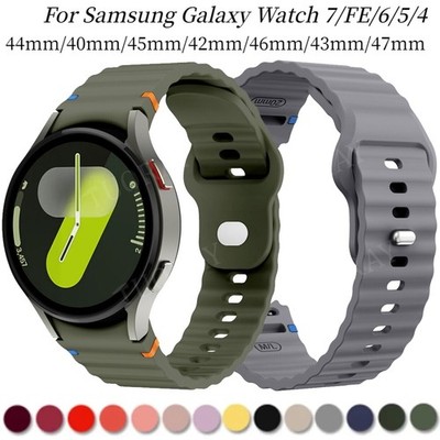 Silikon Armband Für Samsung Galaxy Watch 7 6 5 4 40 44mm 5 Pro Classic 46 47mm
