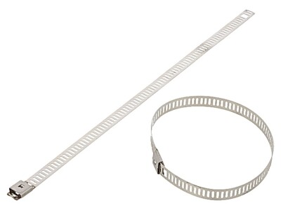 10X LU76-200 Kabelbinder L: 200mm W: 7mm säurebständiger Stahl AISI 316 RAYCHEM