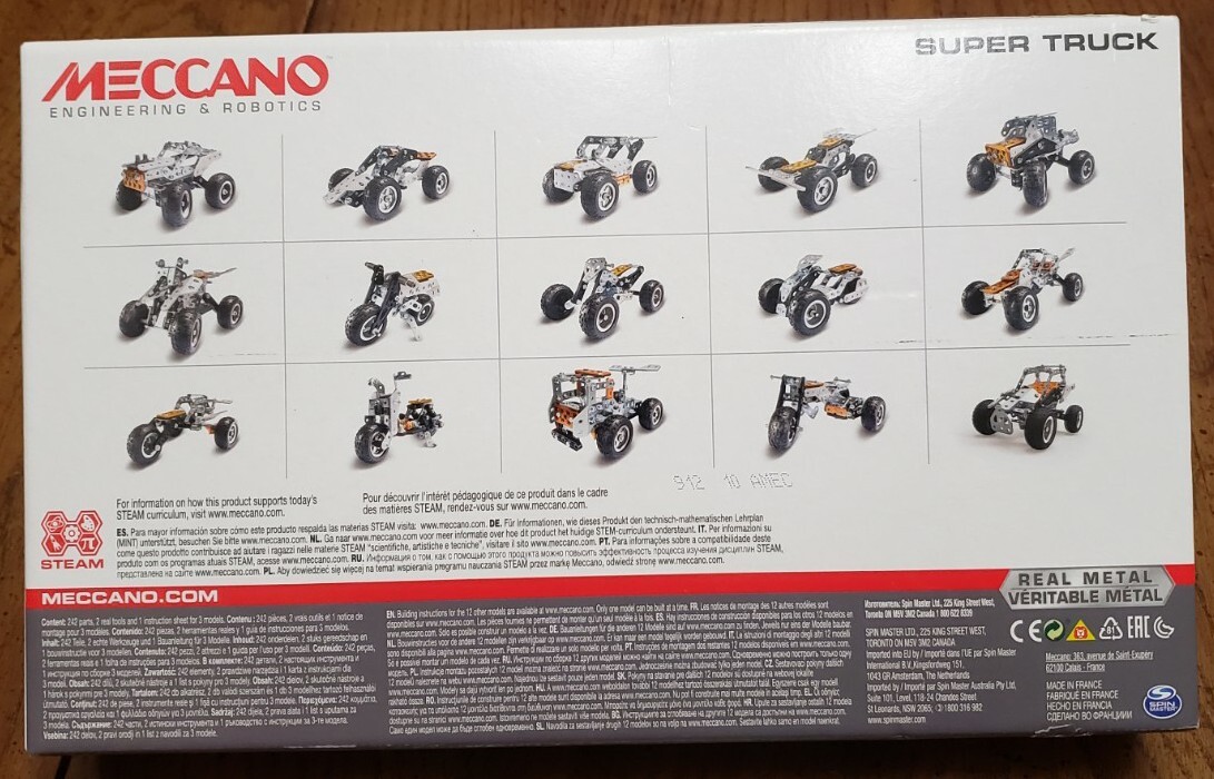 Meccano Super Truck 19204 15 In 1 New Supports STEAM STEM Curriculum