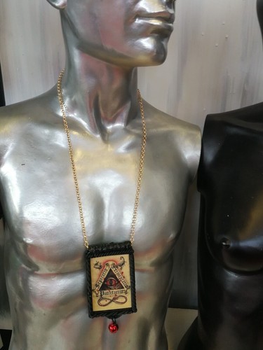 Masonic Pendant Freemasonry Talisman Lodge Amulet Jewelry Necklace Initiation by - Picture 9 of 24
