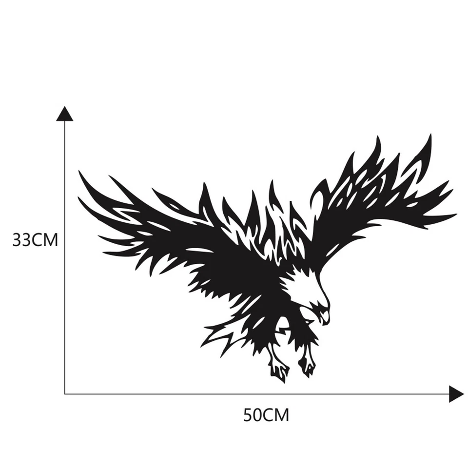 Black Flying Vinyl Graphics Decal Hood Sticker Car Front Stickers Decoration - Image 3 of 4