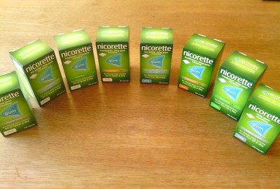 Nicorette Kaugummi x 105 Stück (Geschmack auswählen) - KOSTENLOSER INTERNATIONALER VERSAND