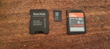 Scandisk 512 mirco sd card. Comes with SD Adapater and 8 GB card