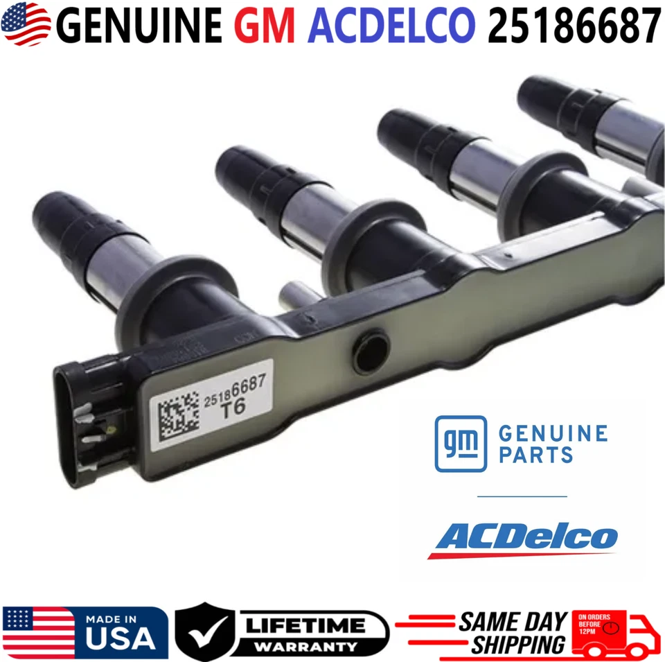 Bobinas de encendido OEM ACDELCO para Chevrolet Pontiac 2009-2018 1,6 L 1,8 L, 25186687 Foto 2 de 4