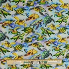 Quilting Sewing Fabric THE REEF TURTLES LIGHT Allover Material 50x55cm FQ