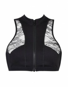 AGENT PROVOCATEUR SEXY BLACK ZIP PERRY BRA & BIG BRIEF 3 MEDIUM UK 10-12 BNWT