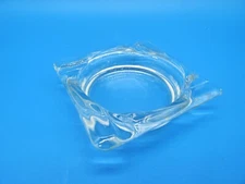 Clear Glass Ashtray - Square 4 1/2" - Minimal Wear - Pre-Owned