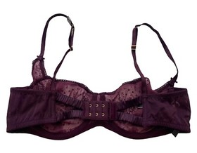 Victoria's Secret Dream Angels Violet Flocked Dot Unlined Balconette Bra 36D