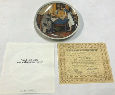 Vintage Knowles Mothers Day 1983 Add Two Cups And A Measure Plate 9491 D