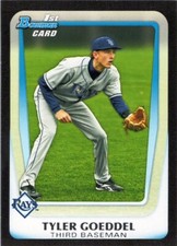 2011 Bowman Draft Prospects #BDPP33 Tyler Goeddel Tampa Bay Rays