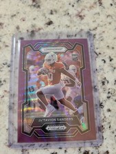 2024 Prizm Draft Ja’Tavion Sanders RC Rookie Purple Wave PRIZM #134 Panthers