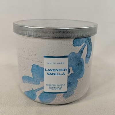 Bath & Body Works White Barn Lavender Vanilla 3-Wick Candle 411 g 14.5 oz Blue