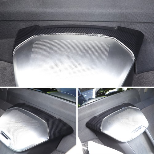 Altavoz ABS fibra de carbono cascada cubierta de borde superior se adapta a Corvette C8 convertible - Imagen 2 de 11