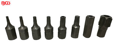 BGS Bit T-Profil TORX Antrieb 10 mm (3/8'') 30 mm lang T10 - T70 mit ohne Bohrung
