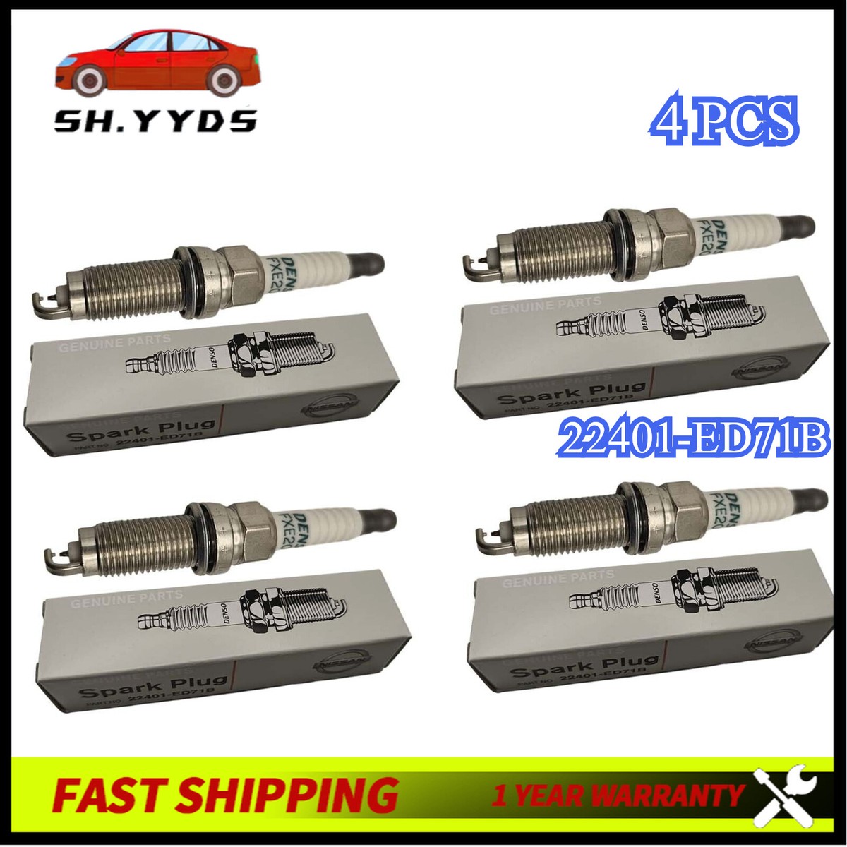 NEW 4PCS FOR denso Iridium Spark Plugs IXEH20ETT 4710 For