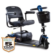 Pride GoGo Sport, 3-Wheel Mobility Scooter, With 5-Year Extended Warranty