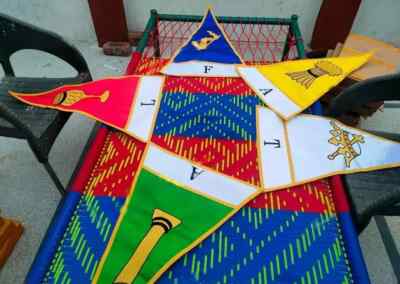 5 triangle Embroidered Flags Banners to make Order of Eastern Star OES O.E.S