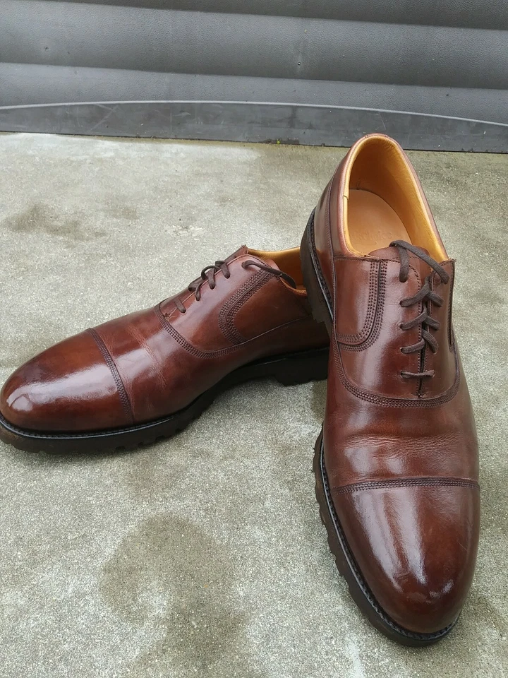 Zapatos con cordones Paul Stewart Stuarts Choice de cuero marrón para hombre 13 Foto 3 de 4