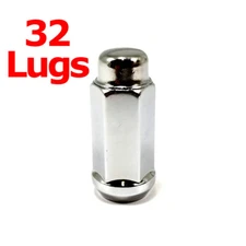 32x Excalibur 1959L-XLHD Lug Nuts 14x1.50 Acorn 3/4" Hex 1.98" Lng HD SUV/Truck