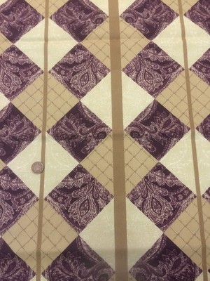 Burgunderbraun Blumen Streifen Gitter 100% Baumwolle Patchwork Quilten Stoff