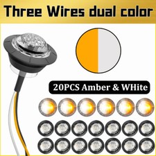 34 Led Amber White Dual Color Side Clearance Lights For Trailer Truck 20x
