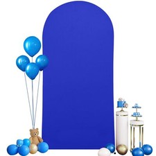 Royal Blue Arch Cover 6FT Spandex Fitted Wedding Arch Stand Covers Round Top ...
