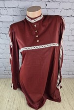 Vintage Formfit M Rogers Nightgown Gown Orange Rust Retro Long Sleeve Medium