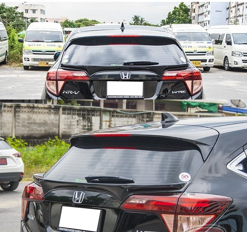 REAR SPOILERS WINGS CENTER FIT FOR HONDA HR-V HRV 2014-2019 UNPAINT - Image 2 of 4