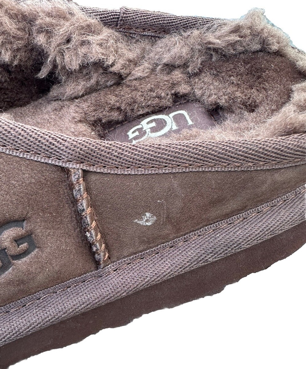 MENS US 14 UGG CLASSIC SLIP-ON SLIPPERS BURNT CEDAR BROWN SUEDE WOOL SLIDE Ugg Classic Slip-On Shaggy Suede Men main image 4