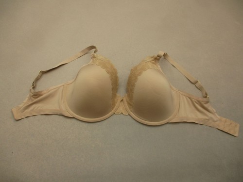 32DDD NATORI Womens Beige Lined Underwire Back Close Full Coverage Demi Bra 10G - Picture 3 of 8